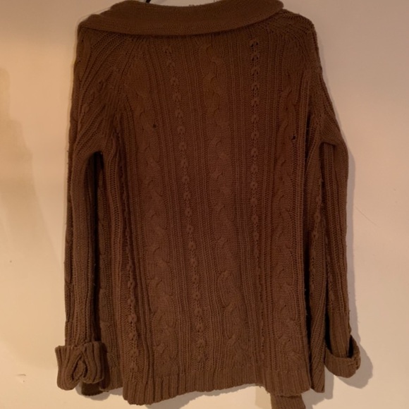 ❤️ Knit Camel Brown Open Cardigan Sweater - Picture 4 of 5